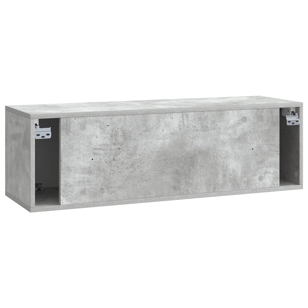 Væghængt TV-skab 98 x 31 x 30 cm Betongrå Konstrueret træ