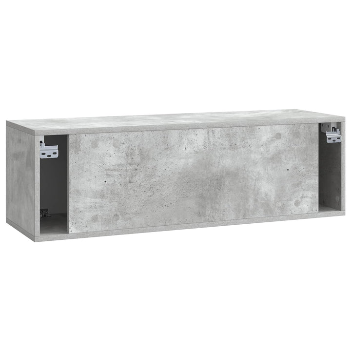 Væghængt TV-skab 98 x 31 x 30 cm Betongrå Konstrueret træ