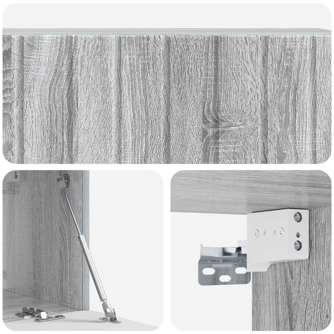 Væghængt TV-skab 98 x 31 x 30 cm Grå Sonoma Konstrueret træ