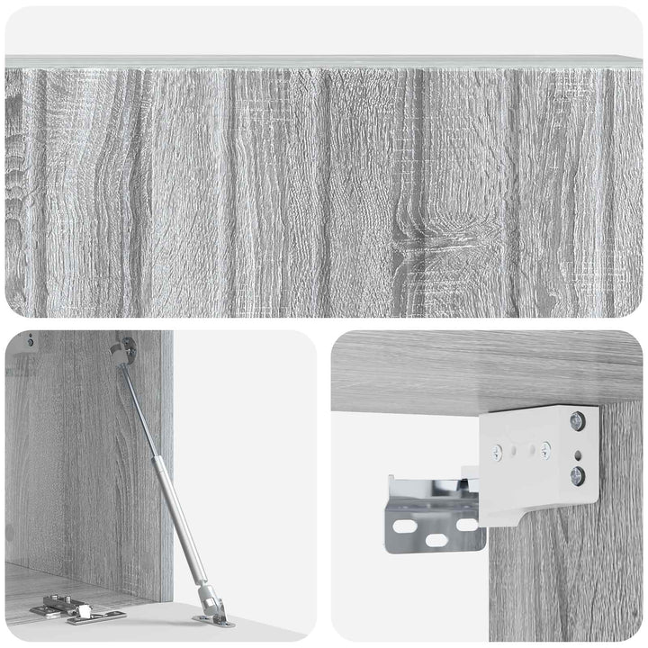 Væghængt TV-skab 98 x 31 x 30 cm Grå Sonoma Konstrueret træ
