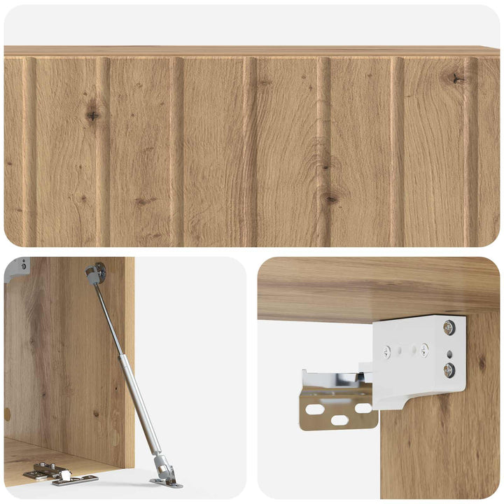 Væghængt TV-skab 98 x 31 x 30 cm Artisan-eg Konstrueret træ