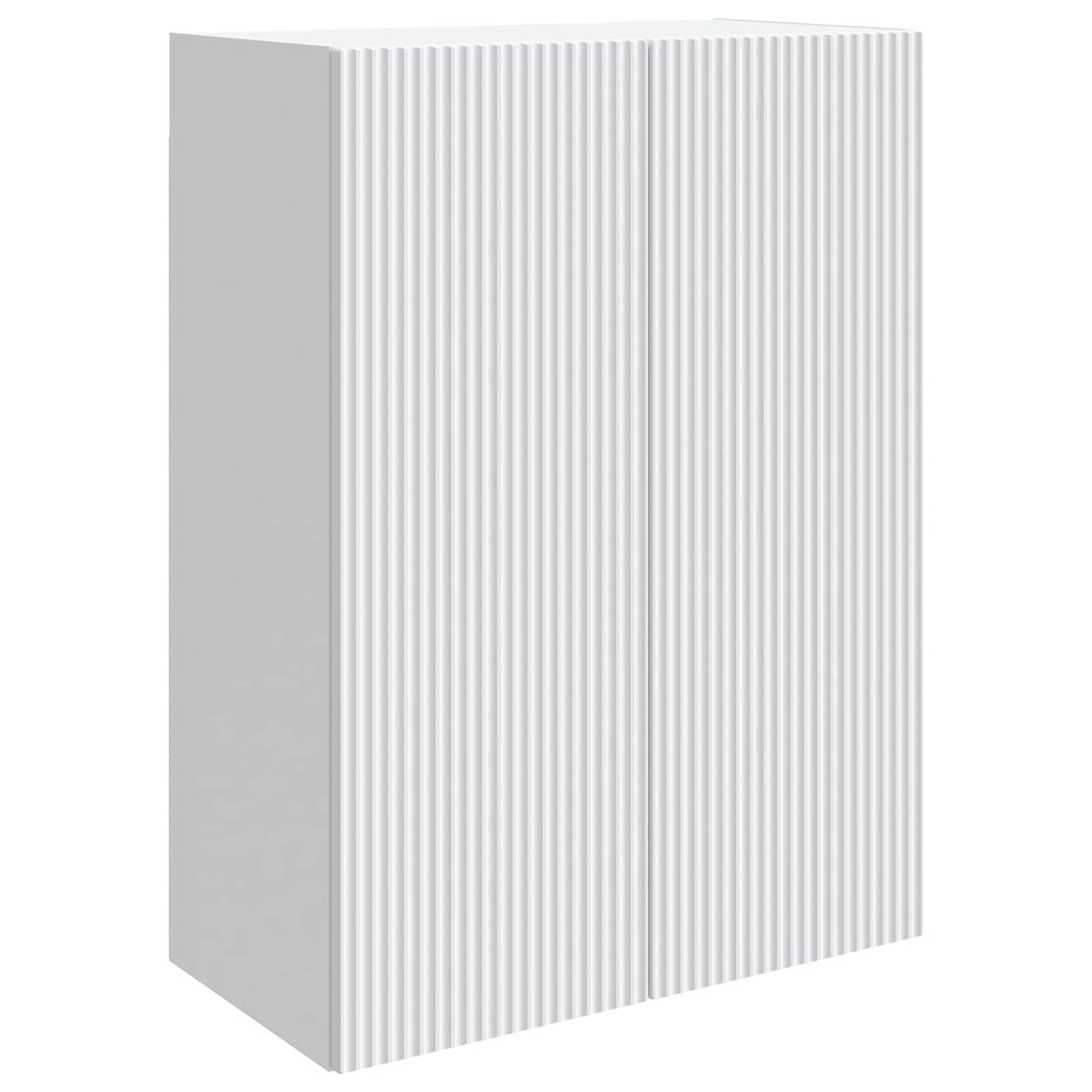 Vægmonteret skab Hvid 66 x 34,5 x 90 cm Konstrueret træ