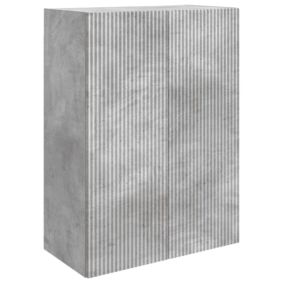 Vægmonteret skab Betongrå 66 x 34,5 x 90 cm Konstrueret træ