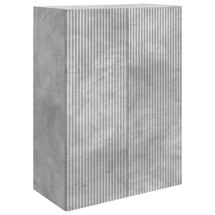 Vægmonteret skab Betongrå 66 x 34,5 x 90 cm Konstrueret træ