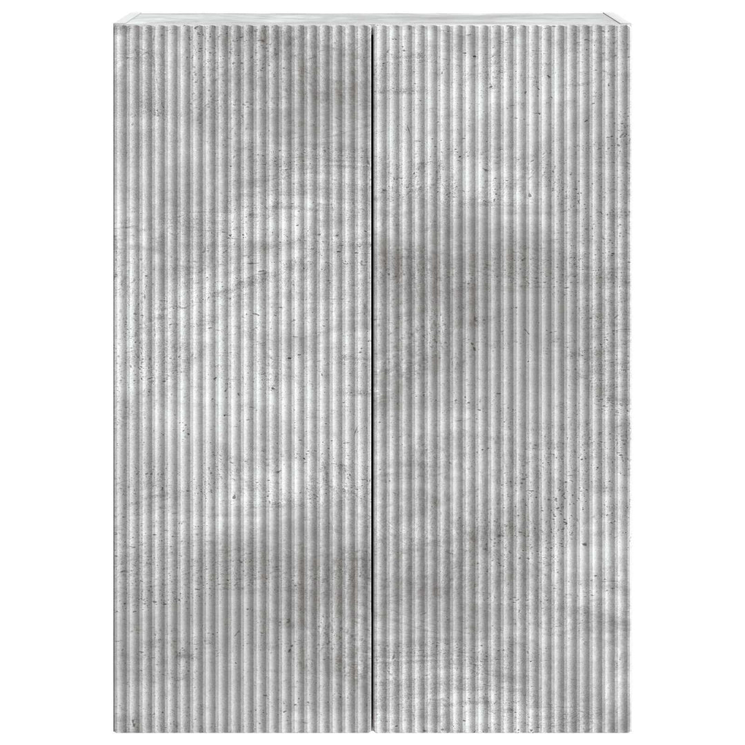 Vægmonteret skab Betongrå 66 x 34,5 x 90 cm Konstrueret træ