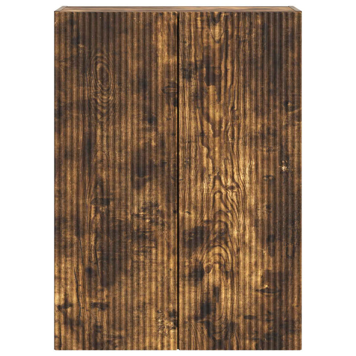 Vægmonteret skab 66 x 34,5 x 90 cm Konstrueret træ Røget eg