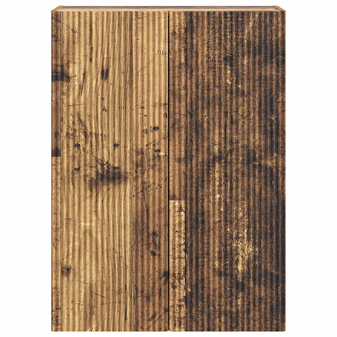 Vægmonteret skab Gammelt træ 66 x 34,5 x 90 cm Konstrueret træ