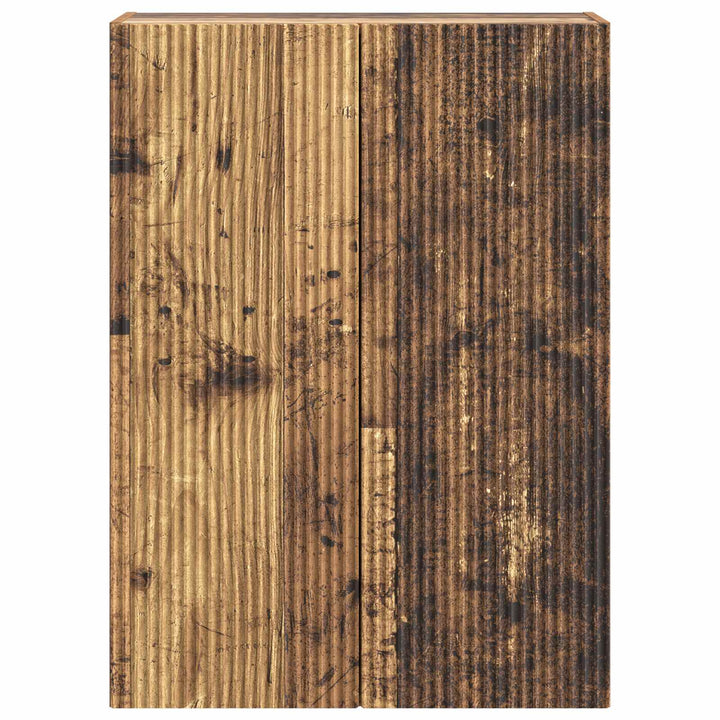 Vægmonteret skab Gammelt træ 66 x 34,5 x 90 cm Konstrueret træ