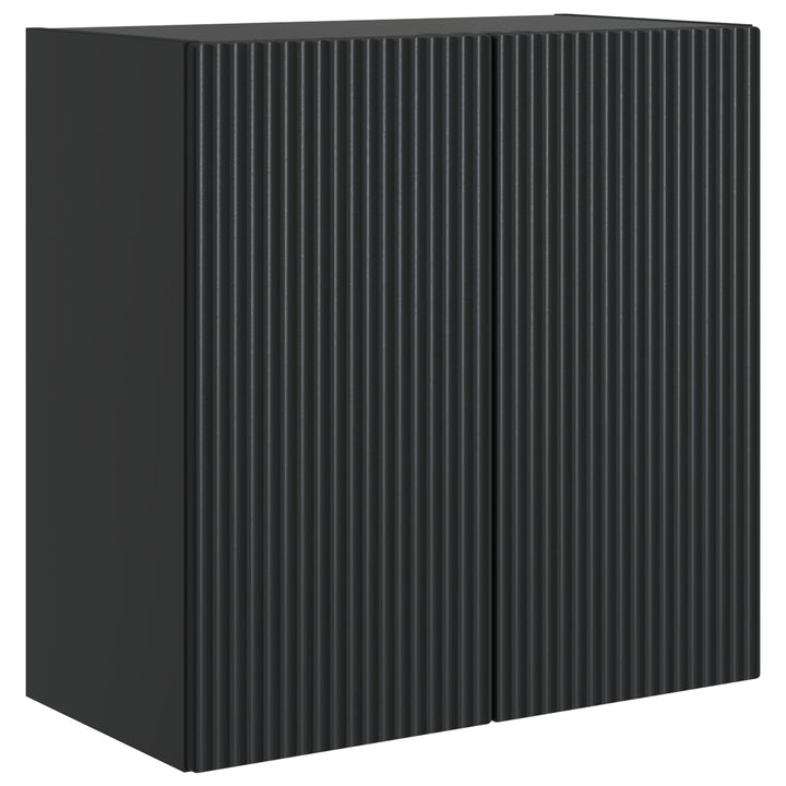 Vægmonteret skab Sort 59 x 31 x 60 cm Konstrueret træ
