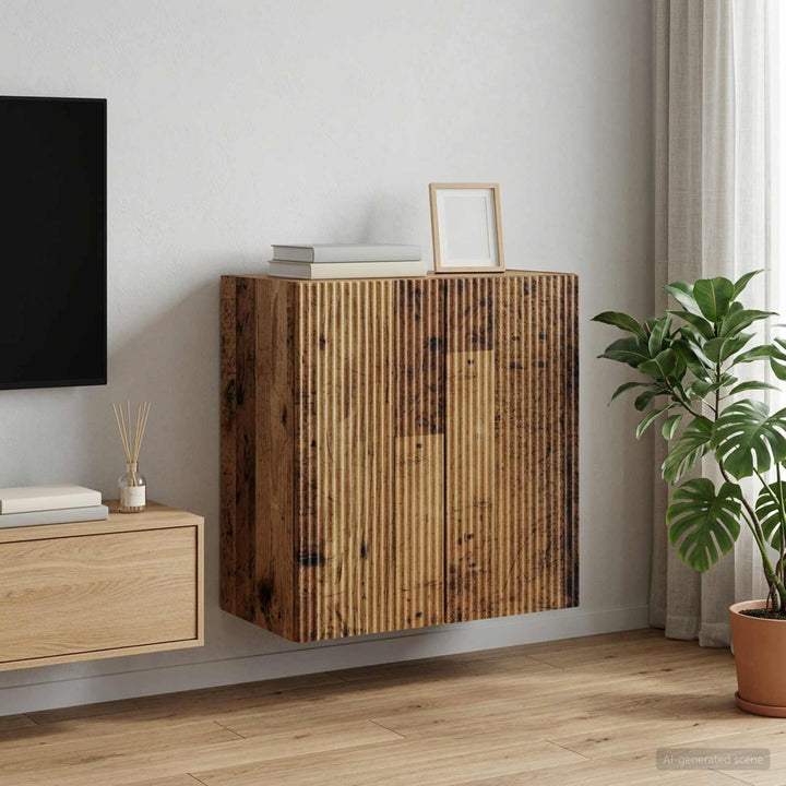 Vægmonteret skab 59 x 31 x 60 cm Konstrueret træ Gammelt træ