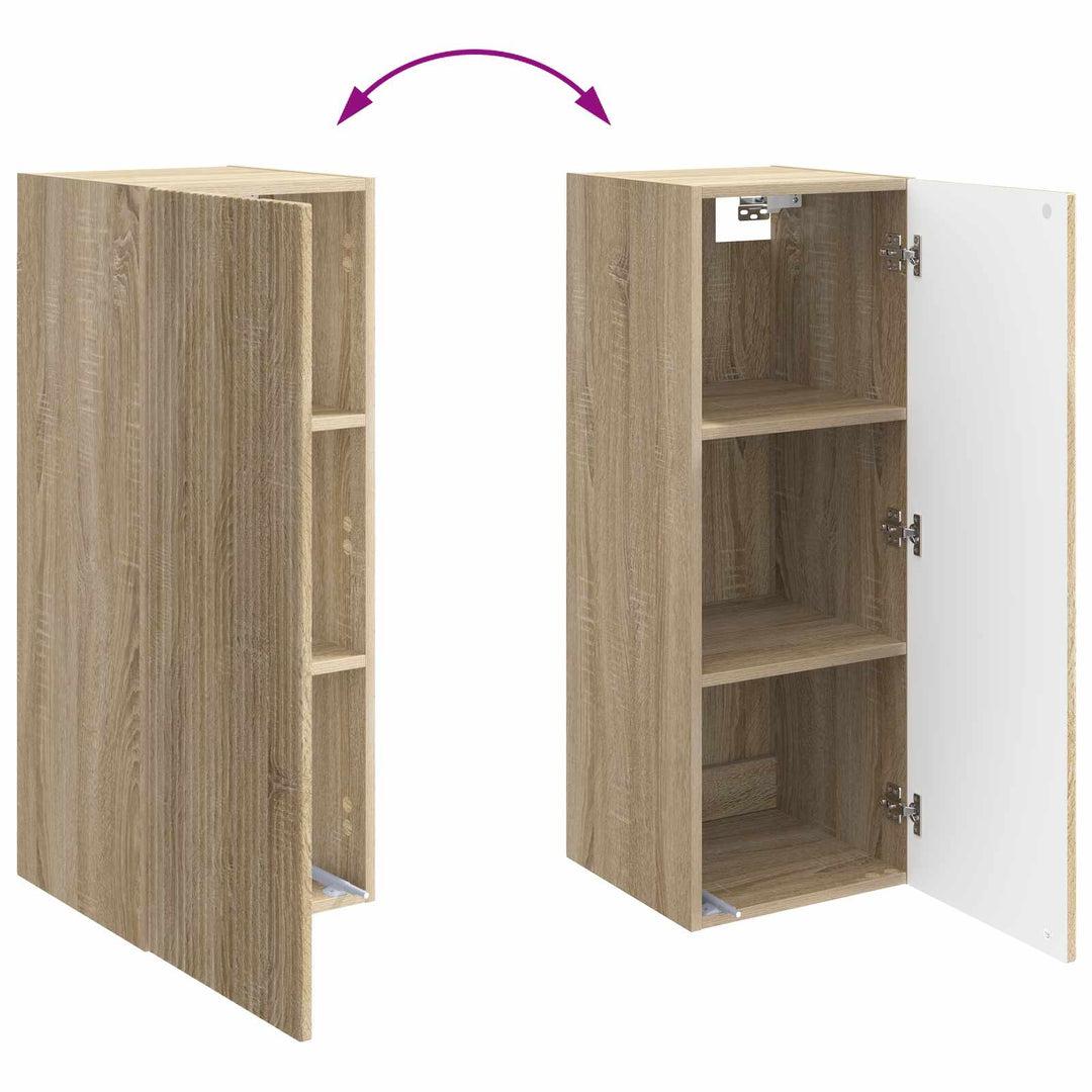 Vægmonteret skab Sonoma-eg 33 x 34,5 x 90 cm Konstrueret træ