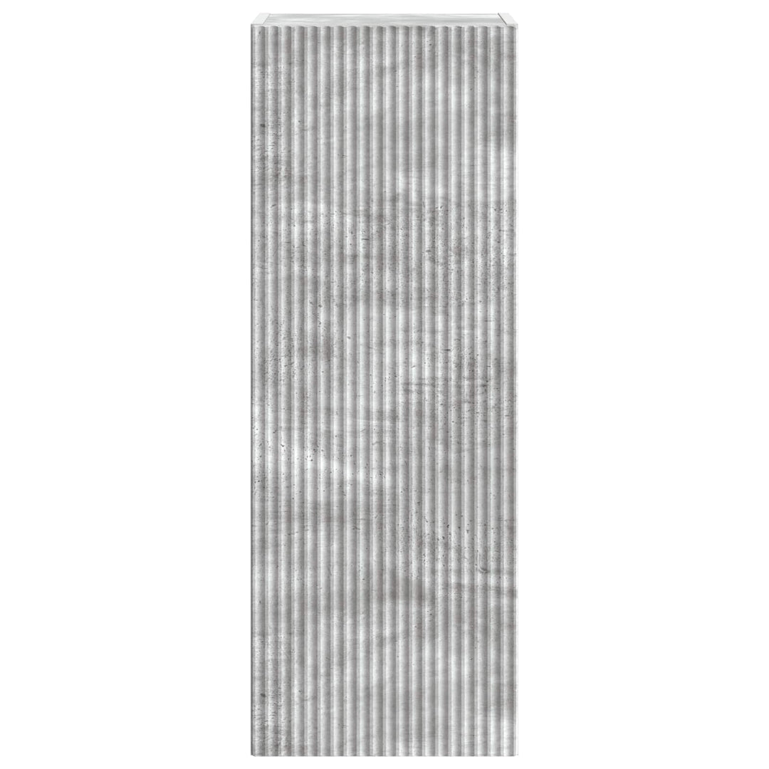 Vægmonteret skab Betongrå 33 x 34,5 x 90 cm Konstrueret træ