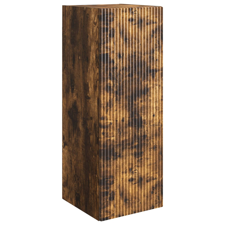 Vægmonteret skab 33 x 34,5 x 90 cm Konstrueret træ Røget eg