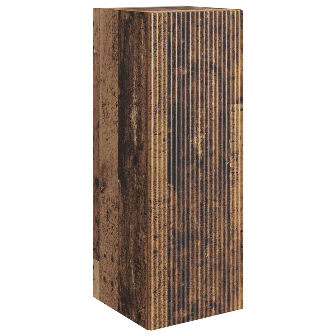 Vægmonteret skab Gammelt træ 33 x 34,5 x 90 cm Konstrueret træ