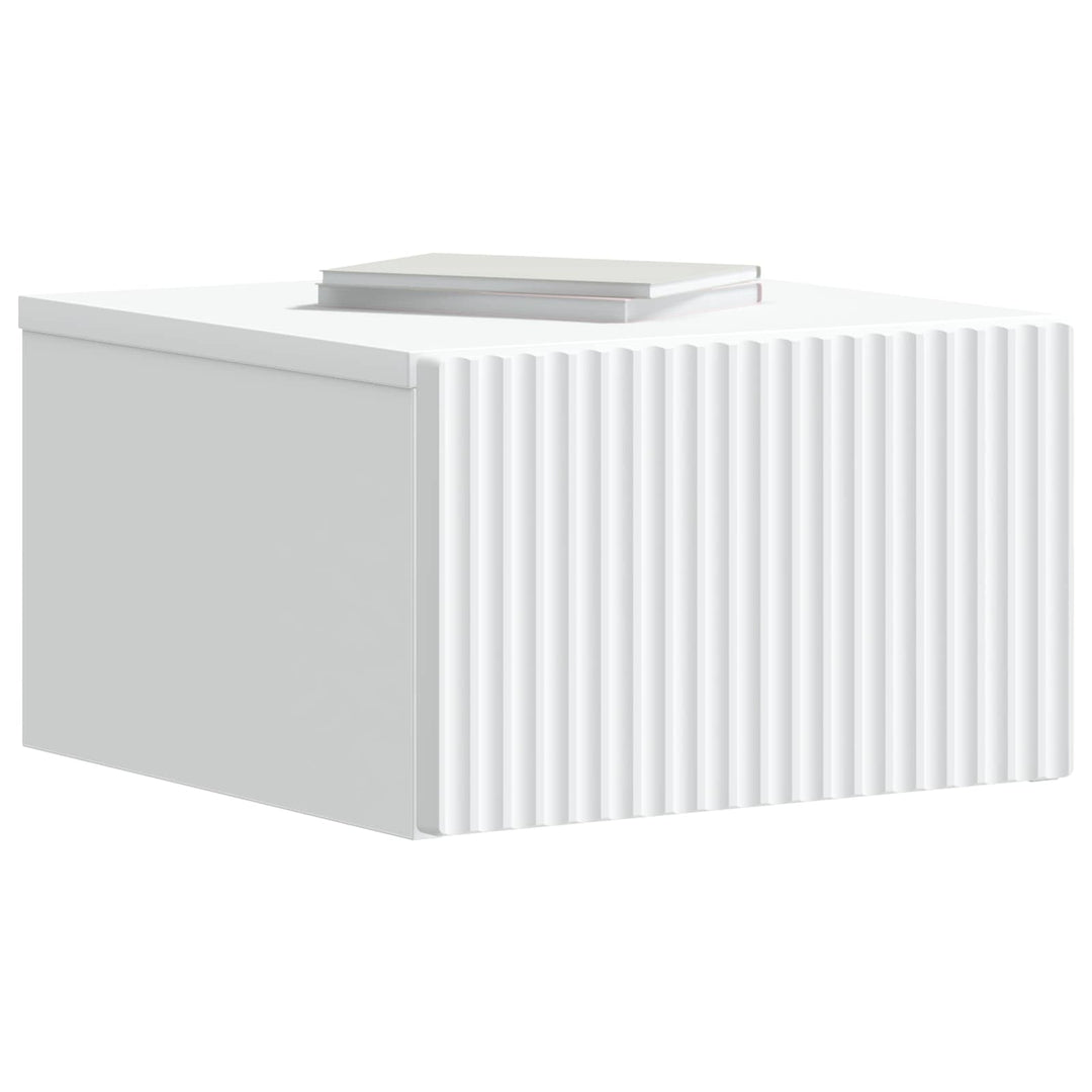 Væghængt Natbord Hvid 33 x 34,5 x 20 cm Konstrueret træ