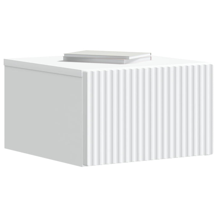Væghængt Natbord Hvid 33 x 34,5 x 20 cm Konstrueret træ