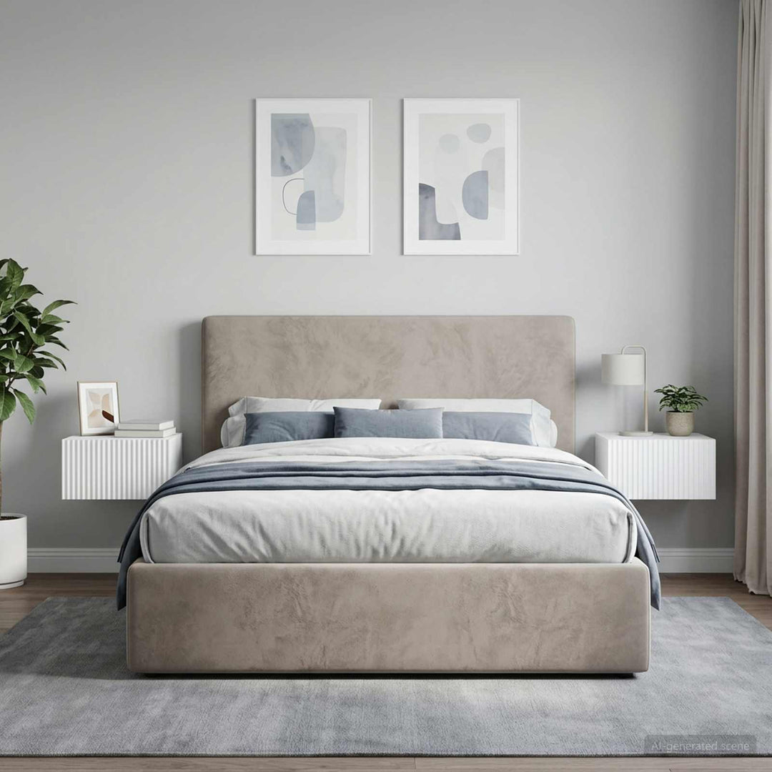 Væghængt Natbord 2 pcs Hvid 33 x 34,5 x 20 cm Konstrueret træ