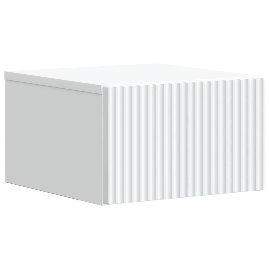 Væghængt Natbord 2 pcs Hvid 33 x 34,5 x 20 cm Konstrueret træ