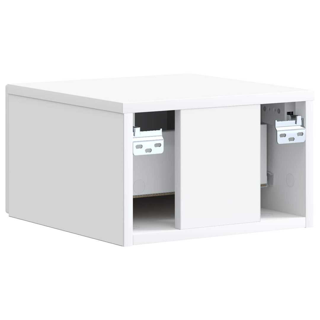 Væghængt Natbord 2 pcs Hvid 33 x 34,5 x 20 cm Konstrueret træ