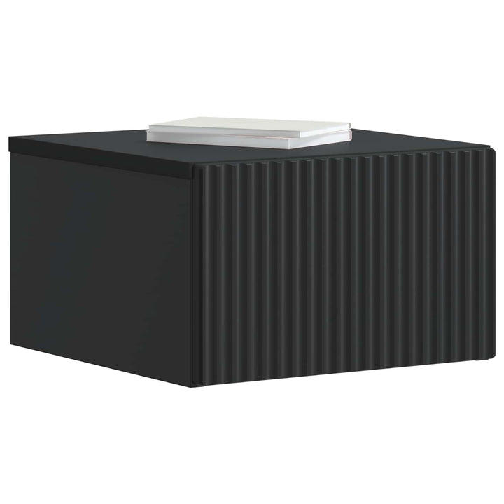 Væghængt Natbord Sort 33 x 34,5 x 20 cm Konstrueret træ