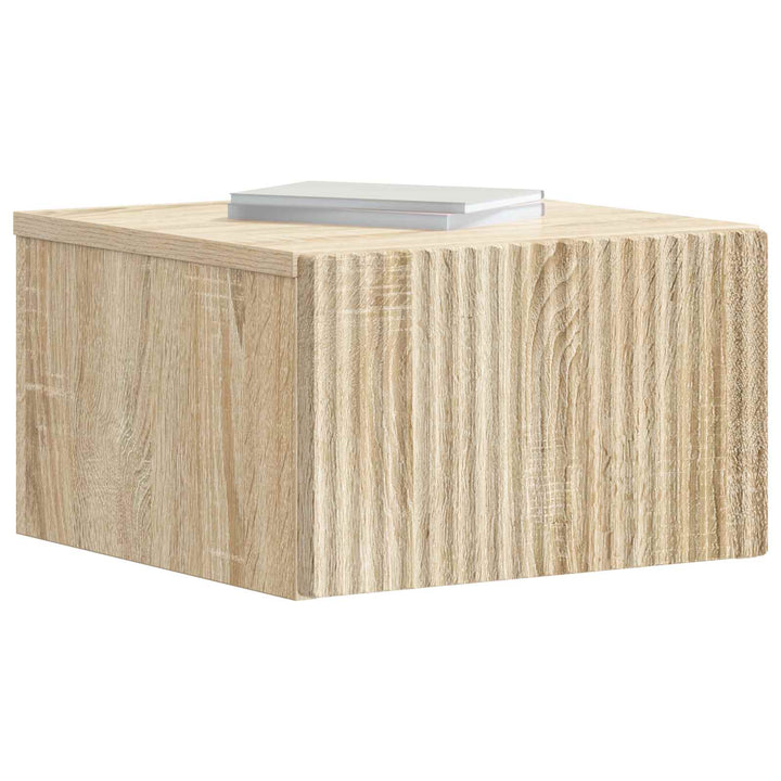 Væghængt Natbord Sonoma-eg 33 x 34,5 x 20 cm Konstrueret træ