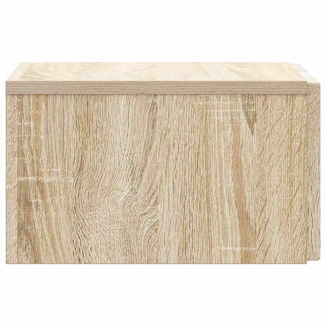Væghængt Natbord Sonoma-eg 33 x 34,5 x 20 cm Konstrueret træ