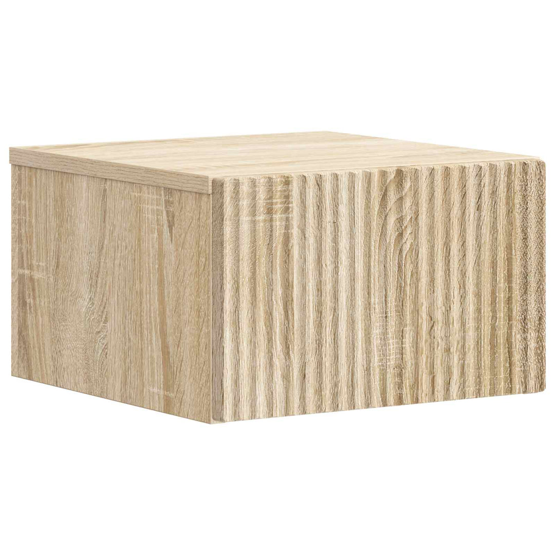 Væghængt Natbord med skuffe 2 pcs Sonoma-eg 33 x 34,5 x 20 cm