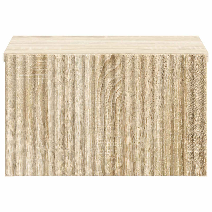Væghængt Natbord med skuffe 2 pcs Sonoma-eg 33 x 34,5 x 20 cm