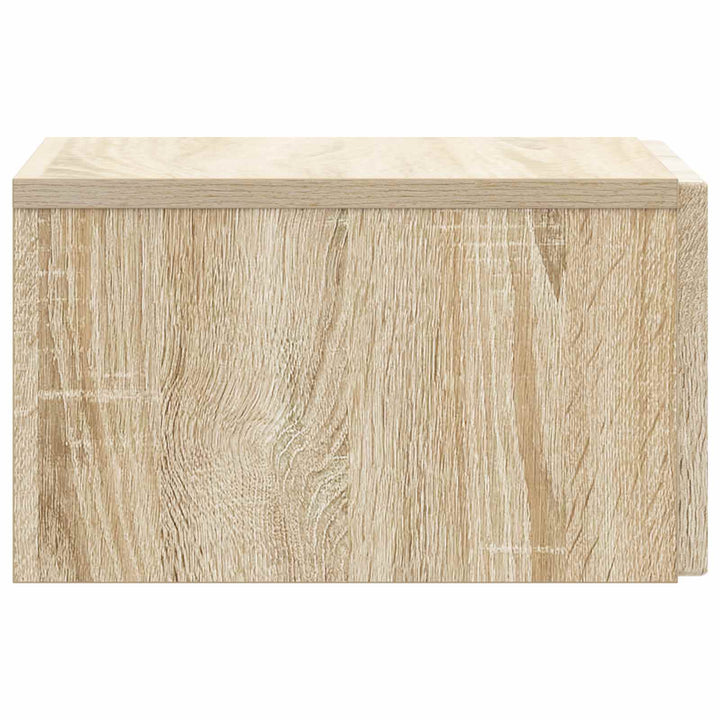 Væghængt Natbord med skuffe 2 pcs Sonoma-eg 33 x 34,5 x 20 cm
