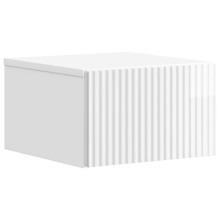 Væghængt Natbord 2 pcs Hvid højglans 33 x 34,5 x 20 cm