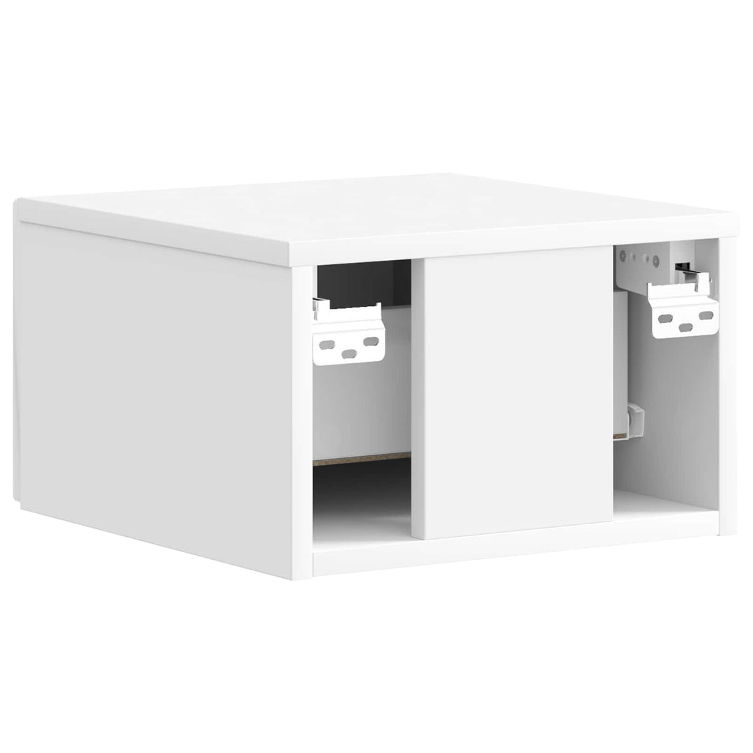 Væghængt Natbord 2 pcs Hvid højglans 33 x 34,5 x 20 cm