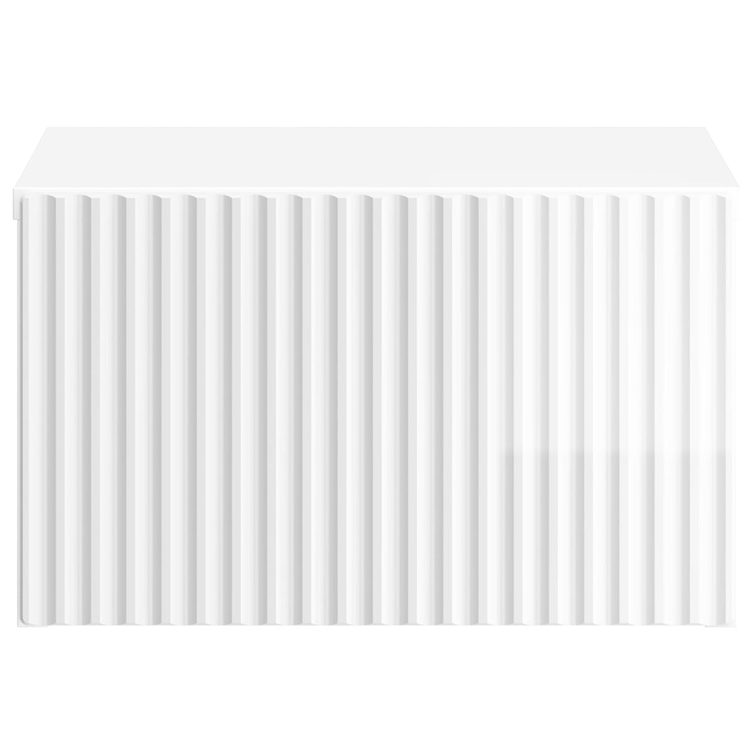 Væghængt Natbord 2 pcs Hvid højglans 33 x 34,5 x 20 cm