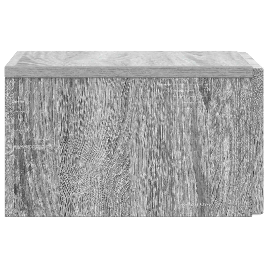 Væghængt Natbord med skuffe Grå sonoma-eg 33 x 34,5 x 20 cm