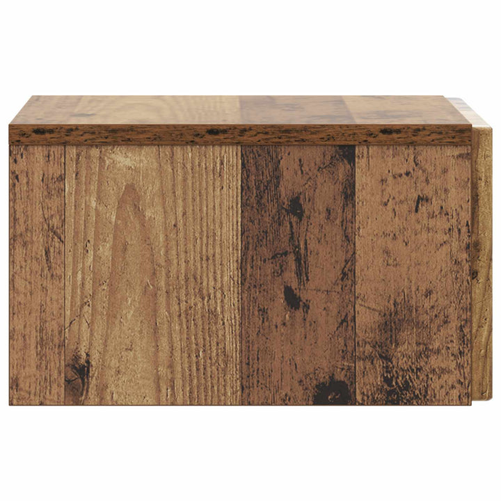 Væghængt Natbord Gammelt træ 33 x 34,5 x 20 cm Konstrueret træ