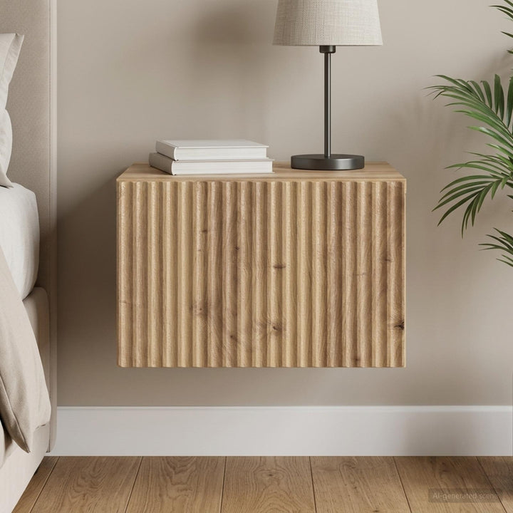 Væghængt Natbord Artisan-eg 33 x 34,5 x 20 cm Konstrueret træ