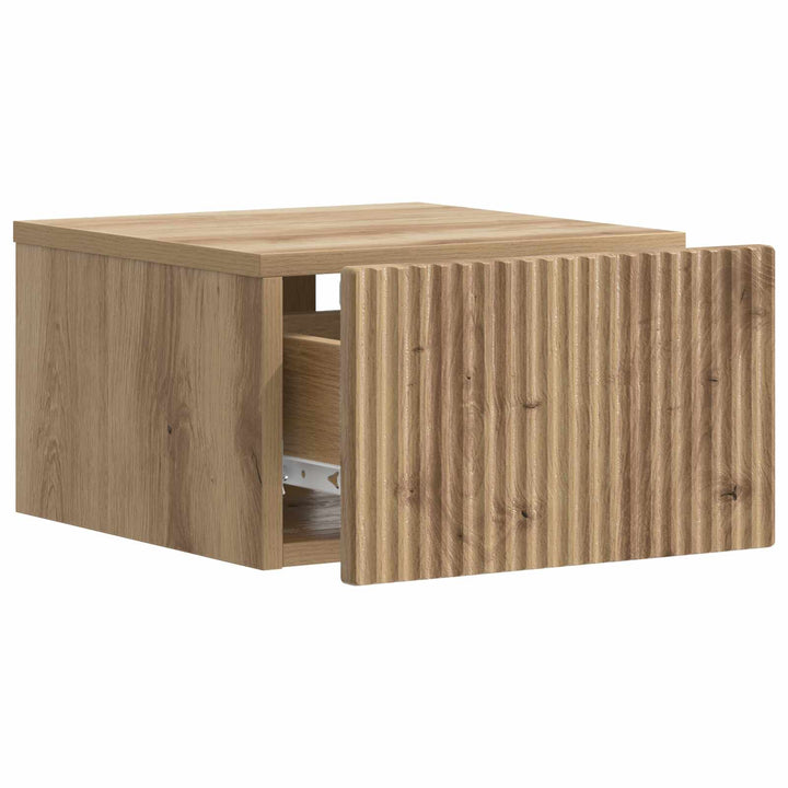 Væghængt Natbord Artisan-eg 33 x 34,5 x 20 cm Konstrueret træ