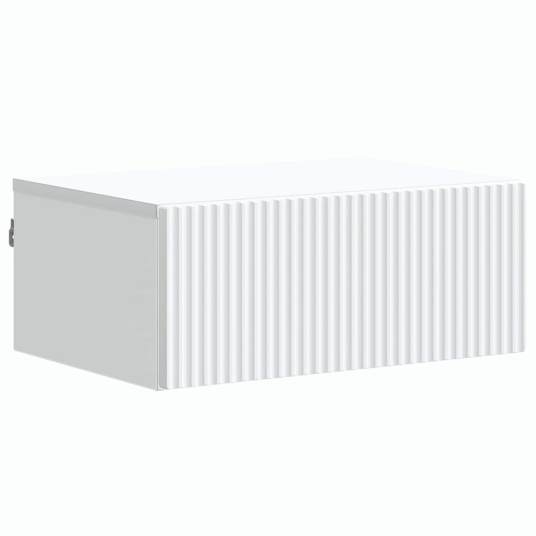 Væghængt Natbord 2 pcs Hvid 49 x 34,5 x 20 cm Konstrueret træ
