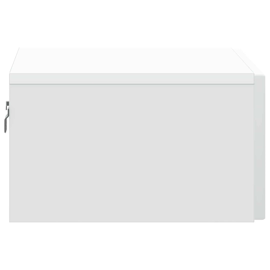 Væghængt Natbord 2 pcs Hvid 49 x 34,5 x 20 cm Konstrueret træ