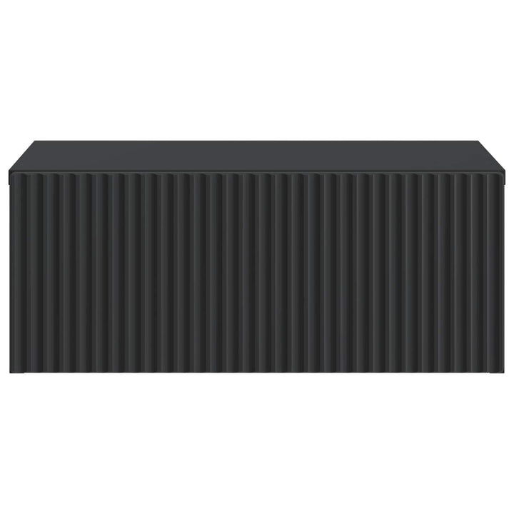 Væghængt Natbord Sort 49 x 34,5 x 20 cm Konstrueret træ