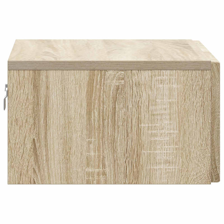 Væghængt Natbord Sonoma-eg 49 x 34,5 x 20 cm Konstrueret træ