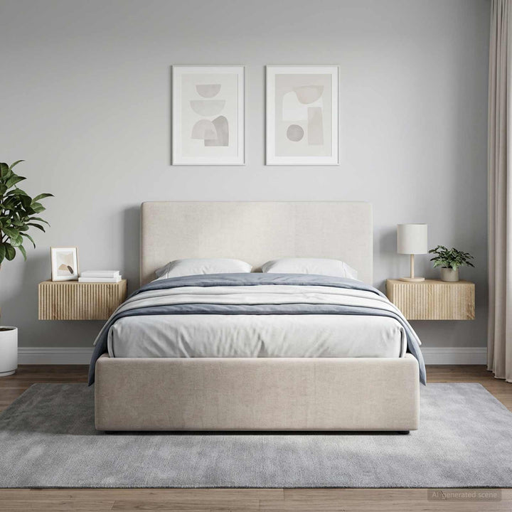 Væghængt Natbord med skuffe 2 pcs Sonoma-eg 49 x 34,5 x 20 cm