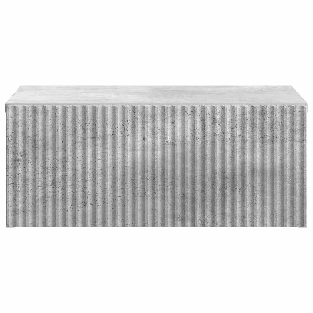 Væghængt Natbord med skuffe 2 pcs Betongrå 49 x 34,5 x 20 cm