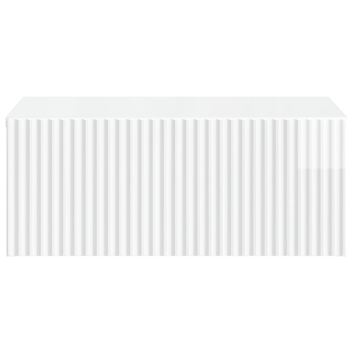 Væghængt Natbord 2 pcs Hvid højglans 49 x 34,5 x 20 cm