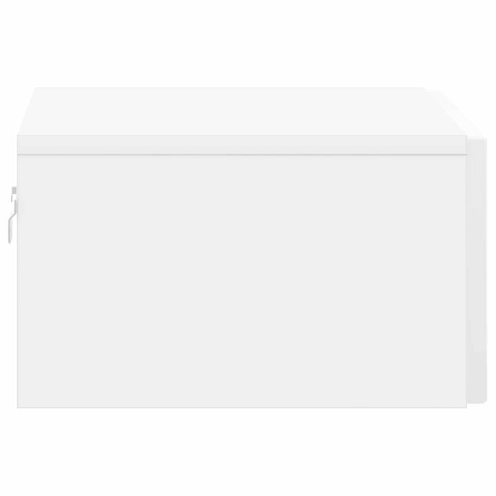 Væghængt Natbord 2 pcs Hvid højglans 49 x 34,5 x 20 cm
