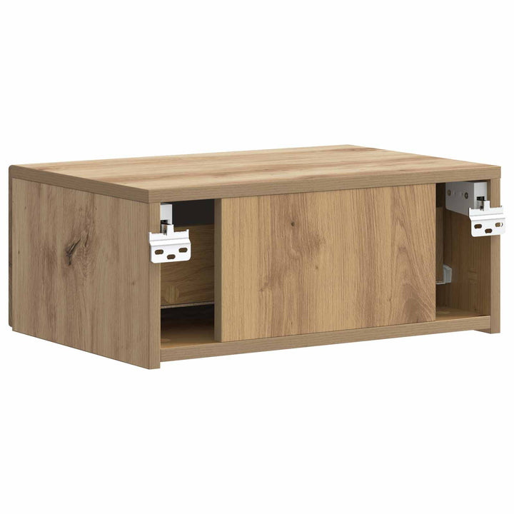 Væghængt Natbord Artisan-eg 49 x 34,5 x 20 cm Konstrueret træ