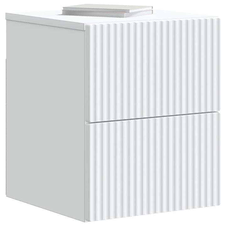 Væghængt Natbord Hvid 33 x 34,5 x 40 cm Konstrueret træ