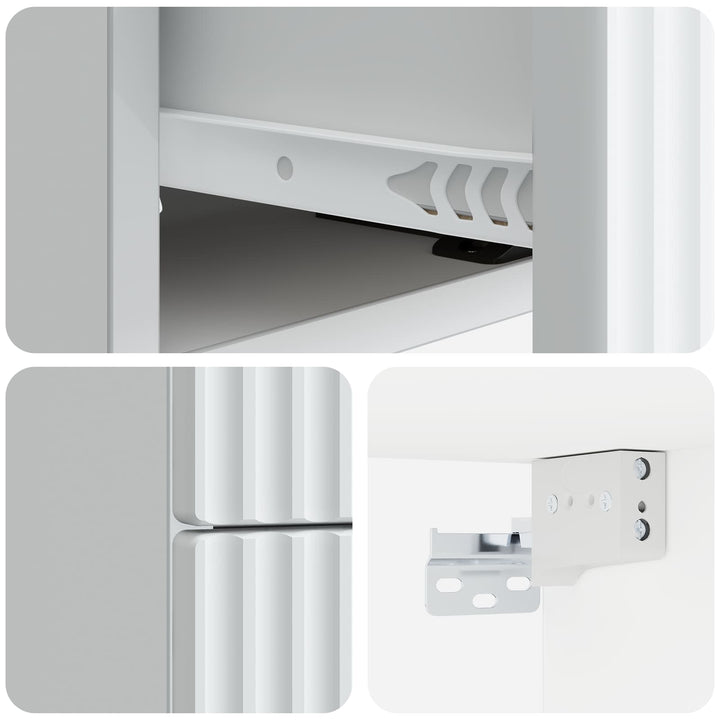 Væghængt Natbord 2 pcs Hvid 33 x 34,5 x 40 cm Konstrueret træ