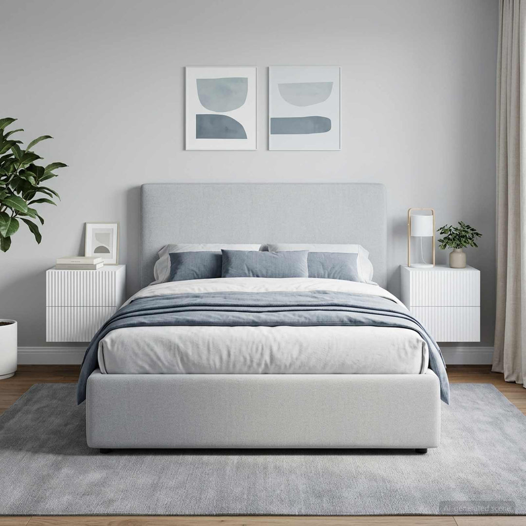 Væghængt Natbord 2 pcs Hvid 33 x 34,5 x 40 cm Konstrueret træ