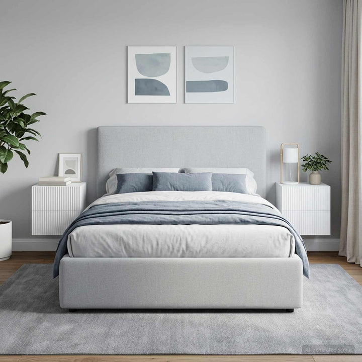 Væghængt Natbord 2 pcs Hvid 33 x 34,5 x 40 cm Konstrueret træ