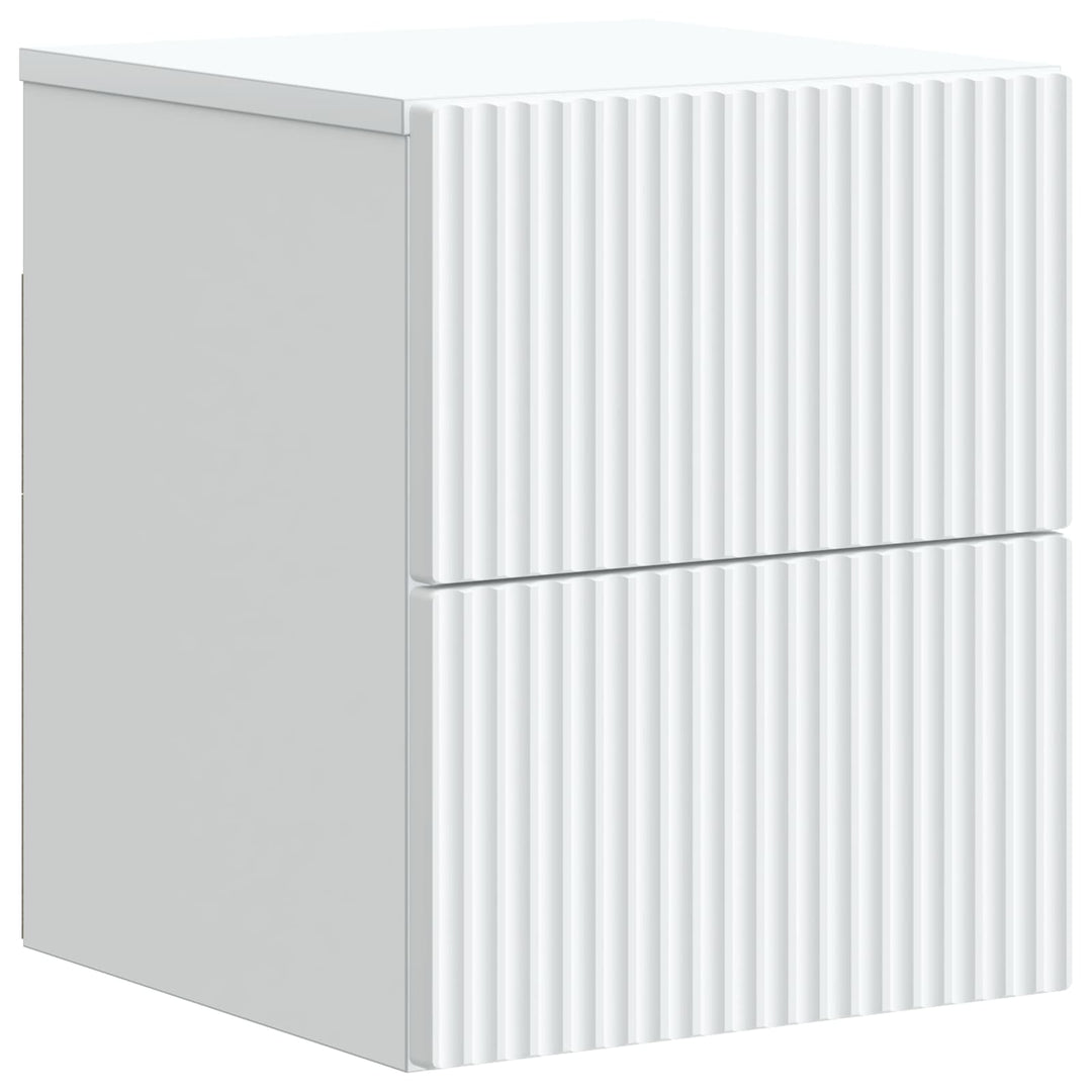 Væghængt Natbord 2 pcs Hvid 33 x 34,5 x 40 cm Konstrueret træ